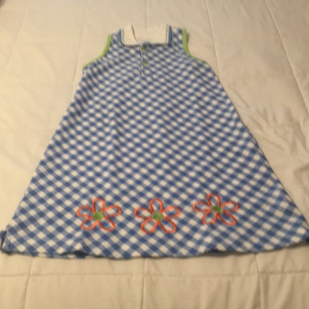 Chez Ami blue check sundress